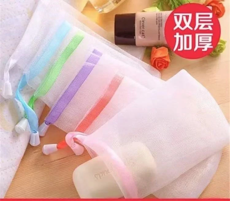 加厚双层肥皂起泡沫起泡网打泡网发泡可挂式香皂起泡网洁面网