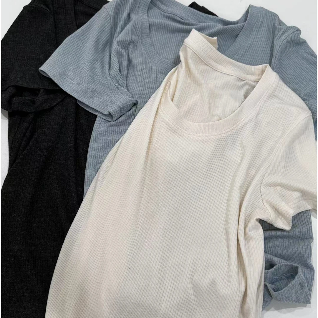 ”闪电T恤“ 醋酸凉感显瘦T恤 人手必备两件 巨好穿 24-210