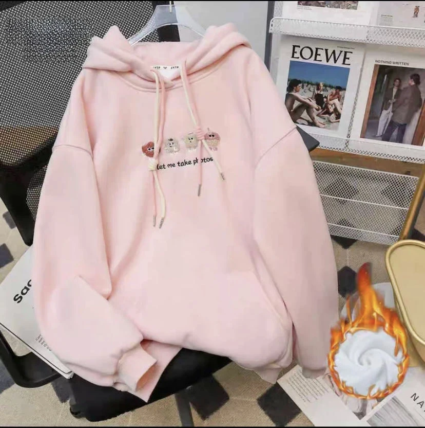 【加厚绒】女童卫衣秋冬款2024新款中大童冬装洋气儿童加绒加厚连帽