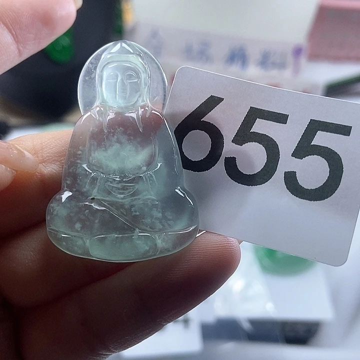 翡翠未镶嵌吊坠(赠链)