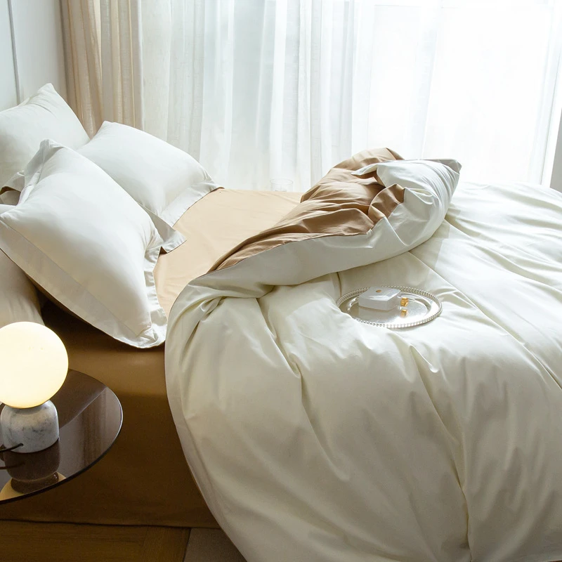 高级氛围感！100支长绒棉纯棉四件套a类母婴级全棉床单被套三件套
