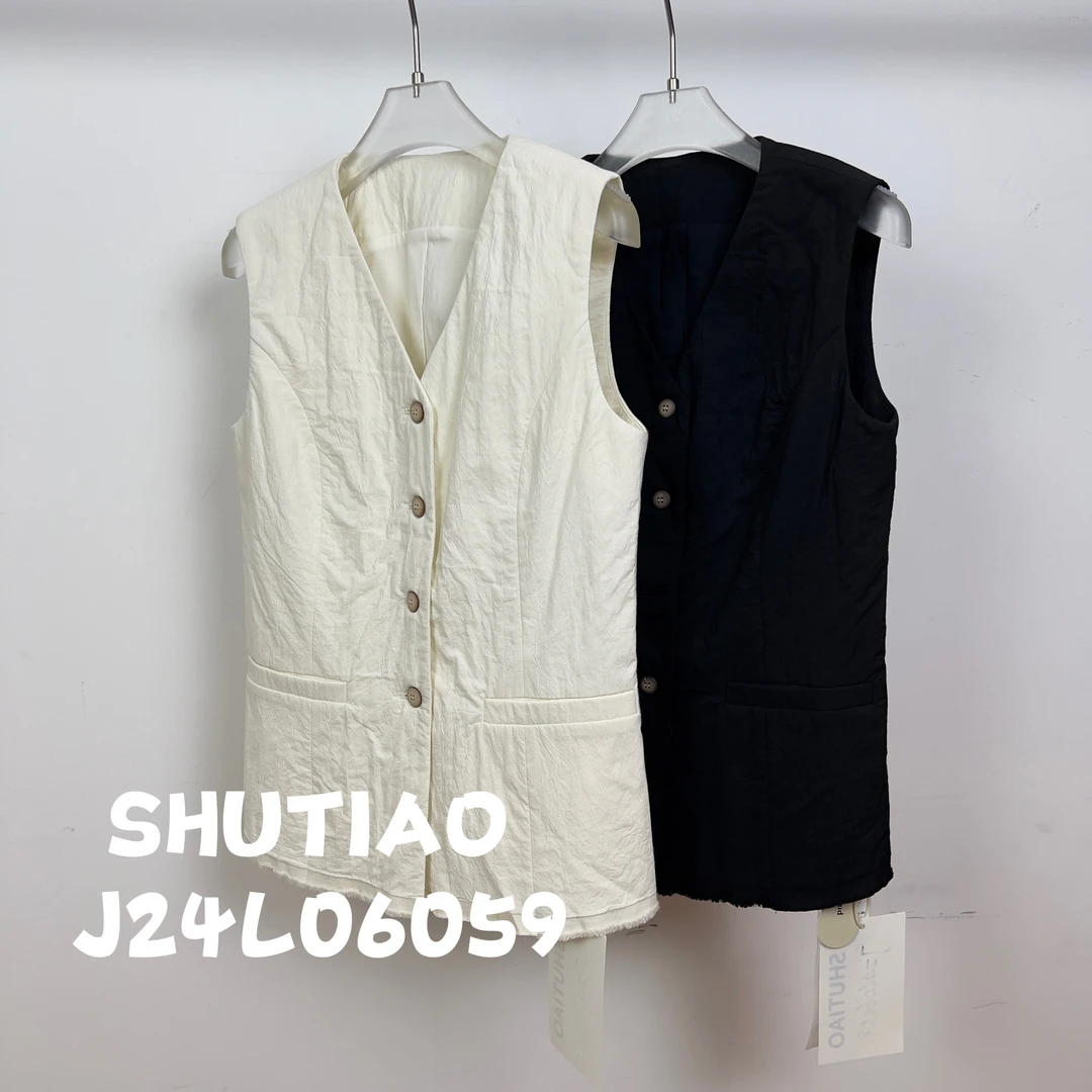 【SHUTIAO】2024秋冬：新款小众设计款马甲J24L06059