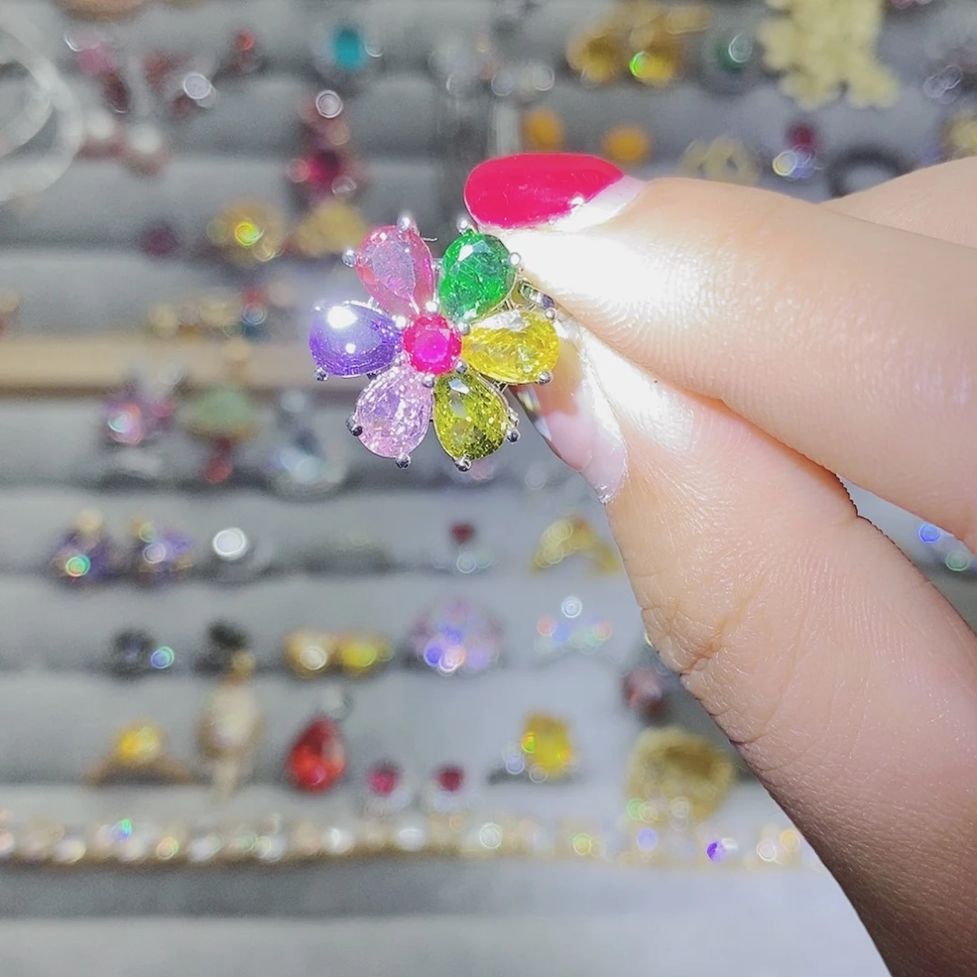 【闪购商品】芙蓉石戒指银S925镶嵌