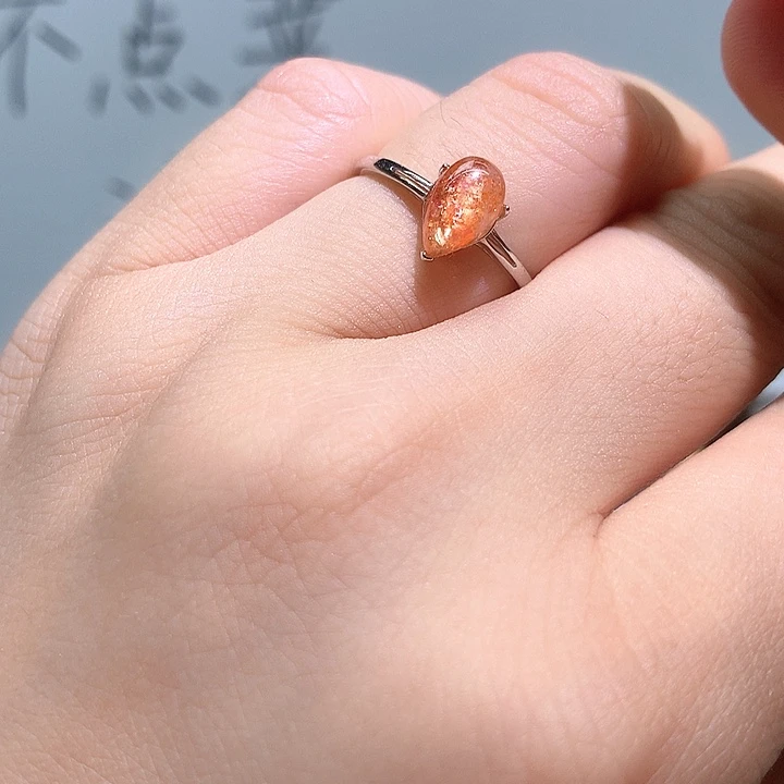 水晶戒指银S925镶嵌水晶