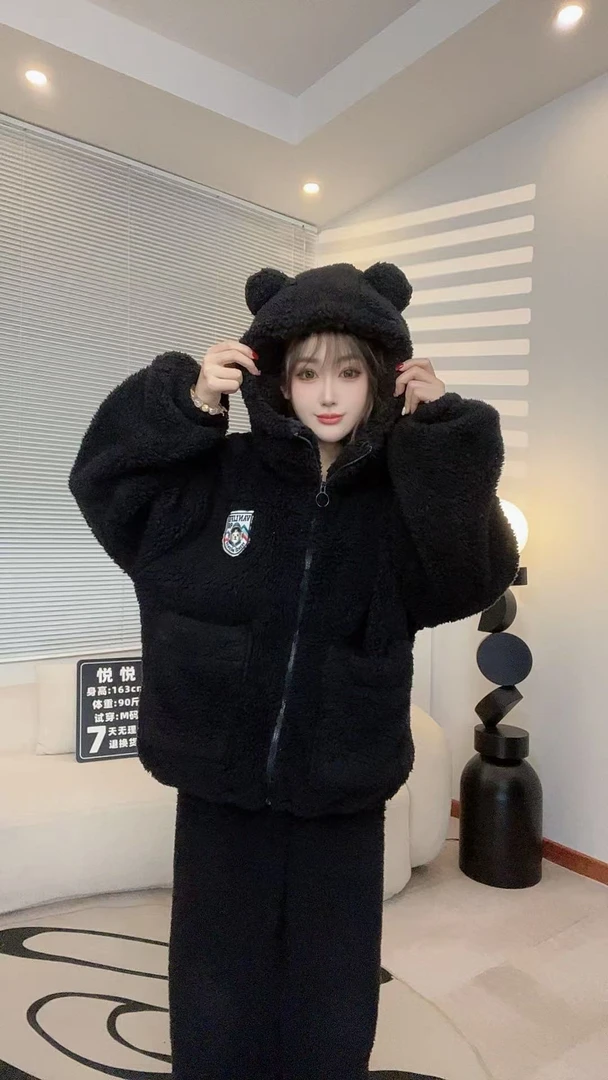 【反季福利】经典时尚睡衣休闲舒棉绒家居服套装秋冬季宽松加厚女士