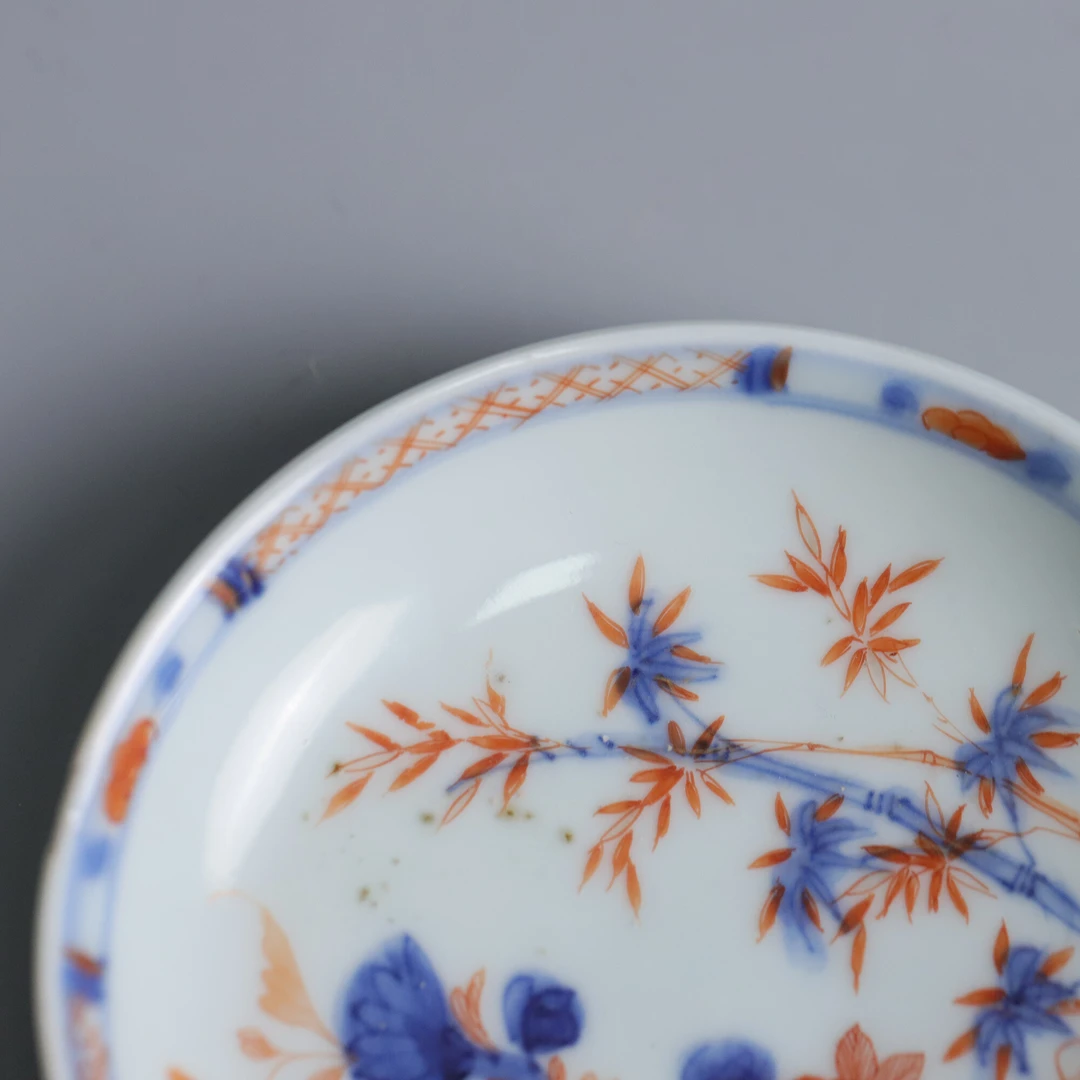 清康熙青花加彩小碟-M2XID001076