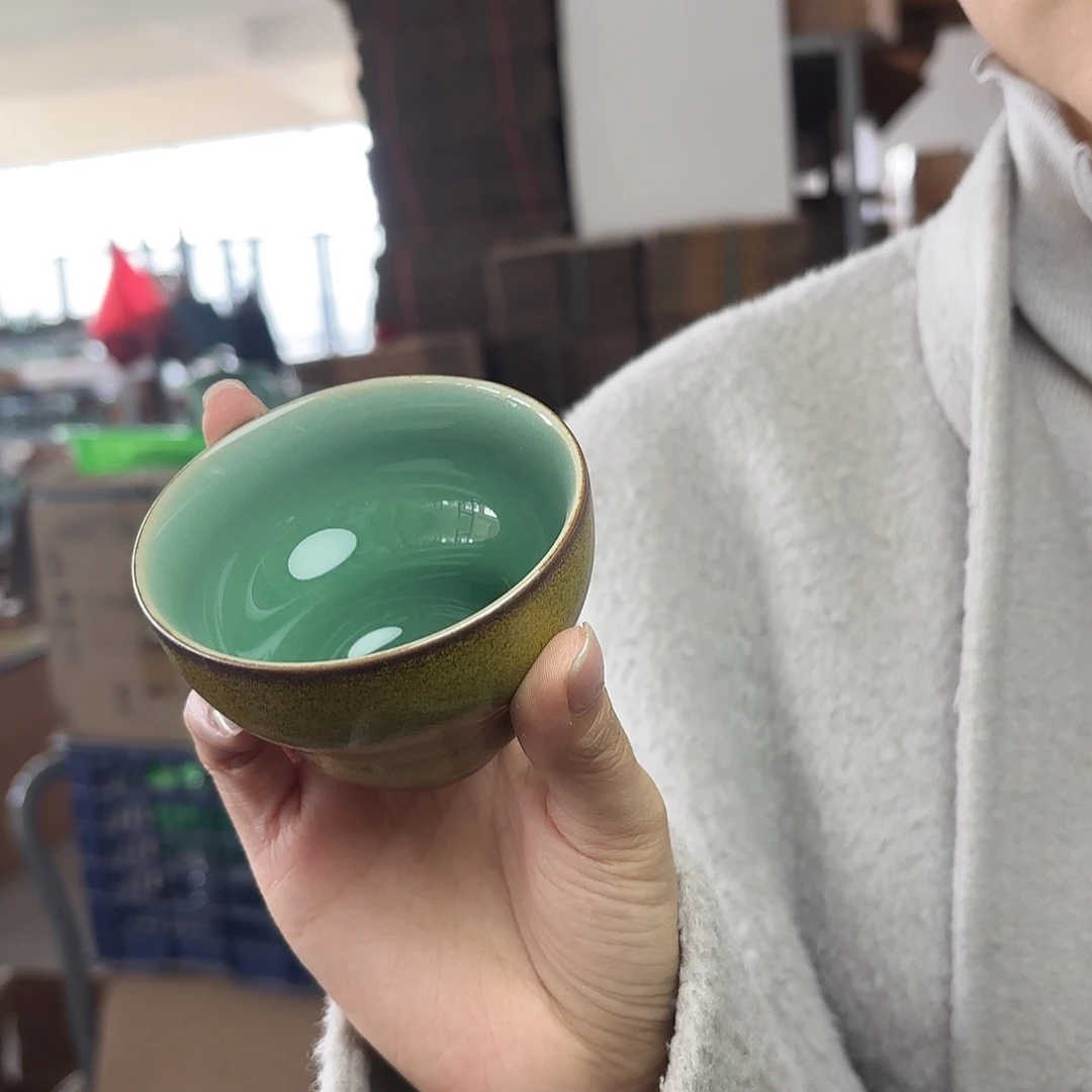龙泉云间青瓷小米茶器