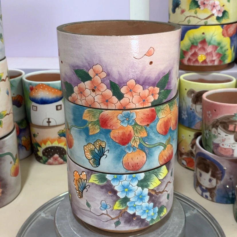 【闪购商品】红陶初****ɞ花盆