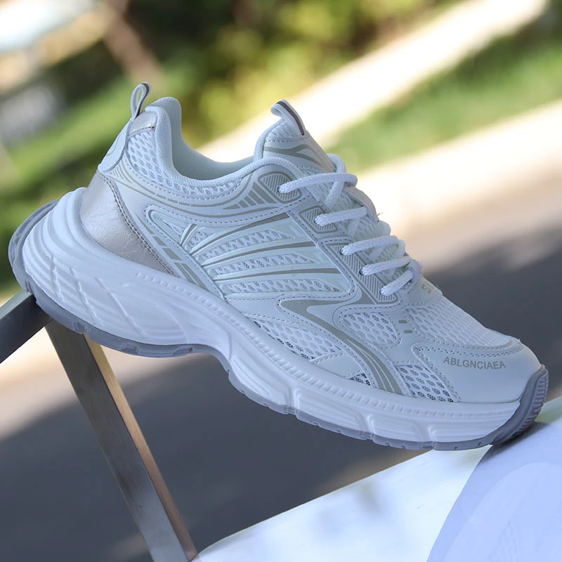 男鞋夏季新款厚底增高休闲老爹鞋轻便网面镂空透气运动鞋潮鞋