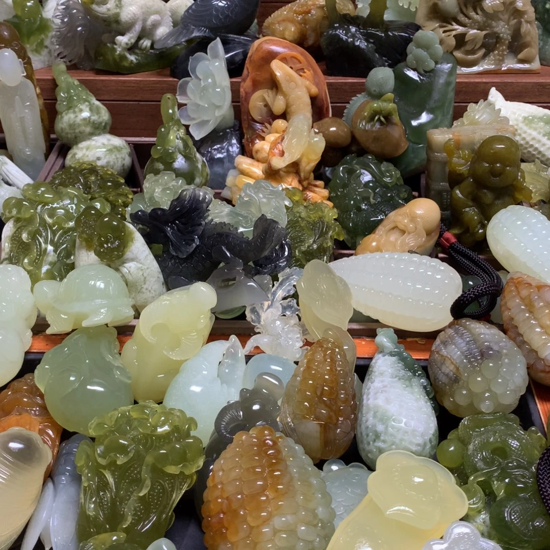 岫玉未镶嵌手把手把