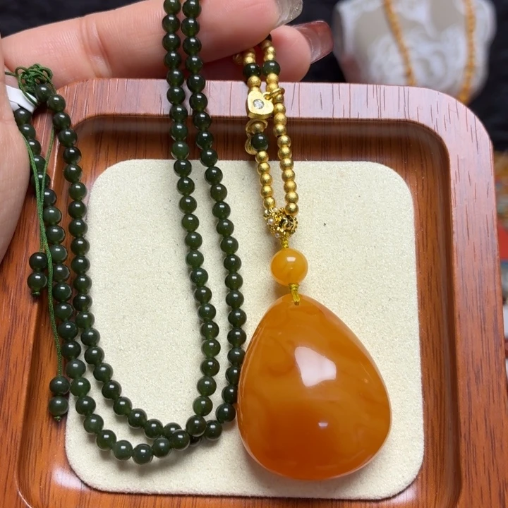 蜜蜡未镶嵌颈饰项链