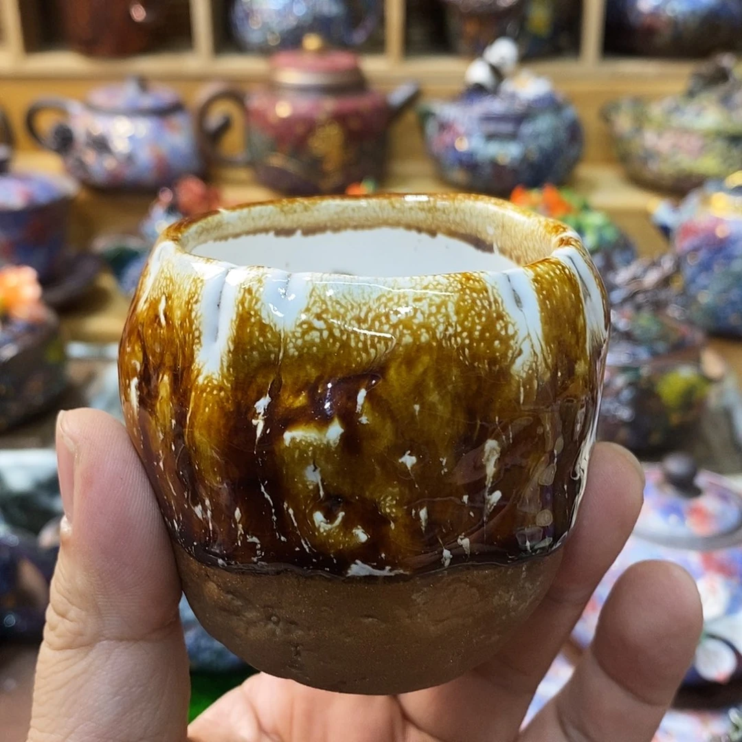 粗陶志野柴烧茶壶