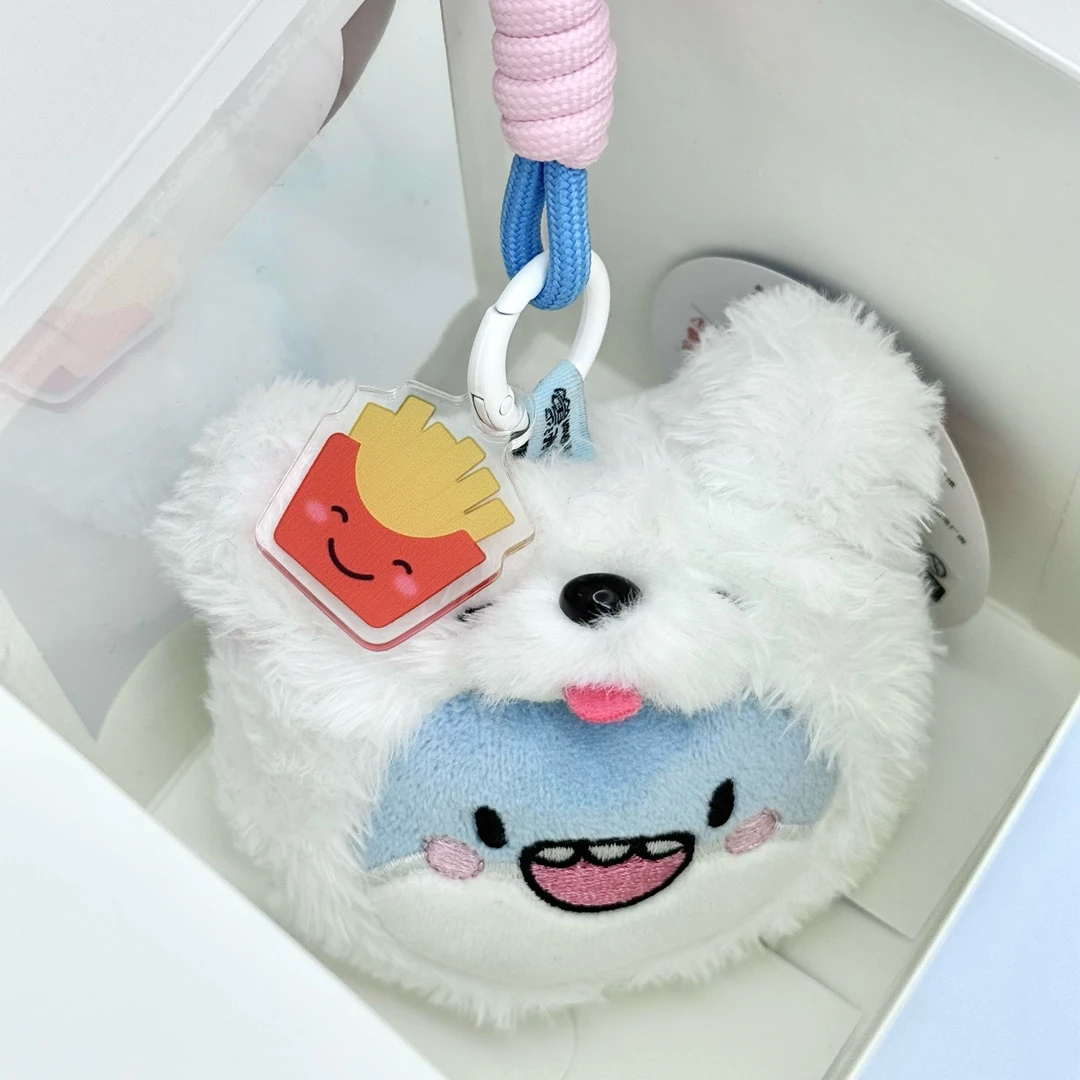 鲨耶耶毛绒挂件可爱书包配饰薯条钥匙扣与爱绒艺合作正版授权