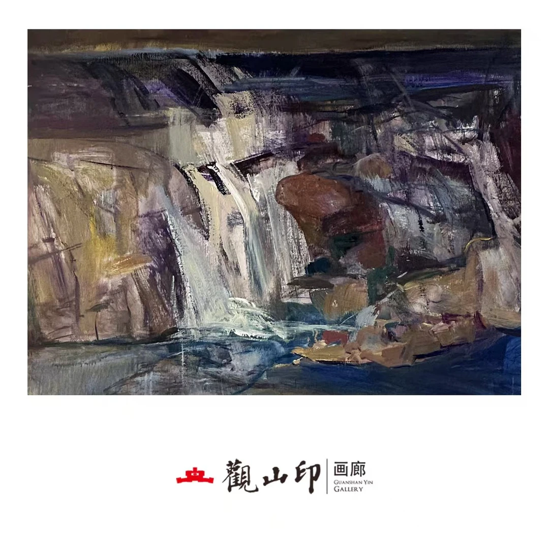 L原创手绘风景油画60x80.8cm山水作品8101