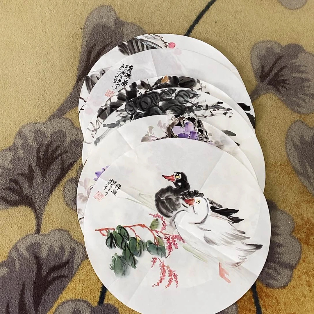 国画微****立冯林芳42手绘圆心