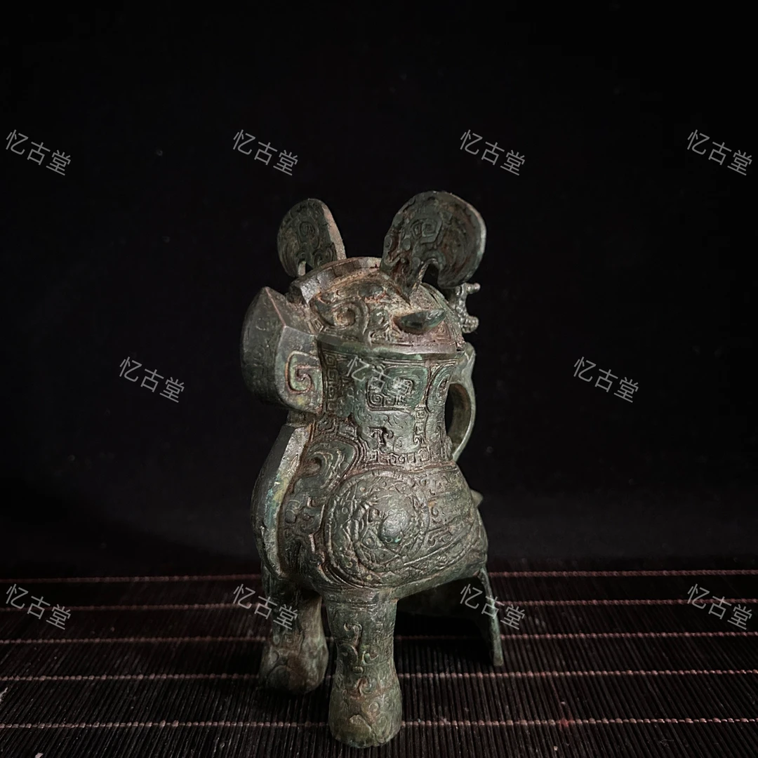 忆古堂专属妇好鴞樽仿古青铜器摆件礼品