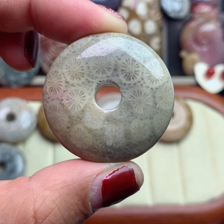 硅化珊瑚（珊瑚玉）颈饰未镶嵌