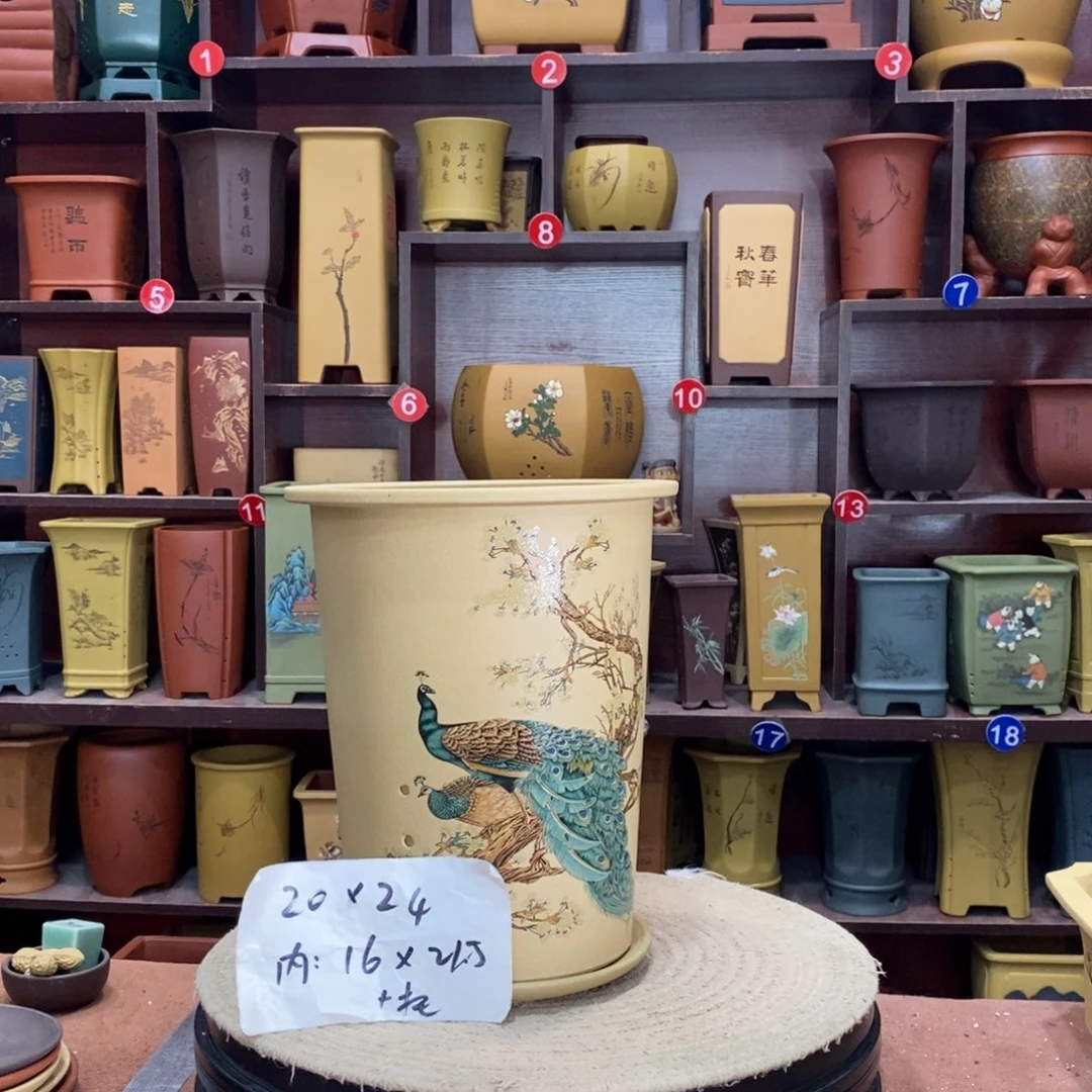 紫砂艺术紫砂花盆