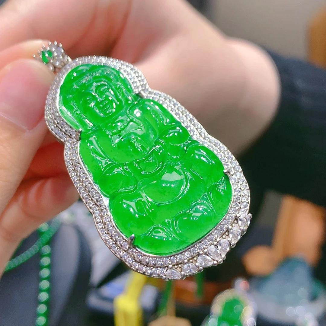 翡翠颈饰银S925镶嵌6甄选qj