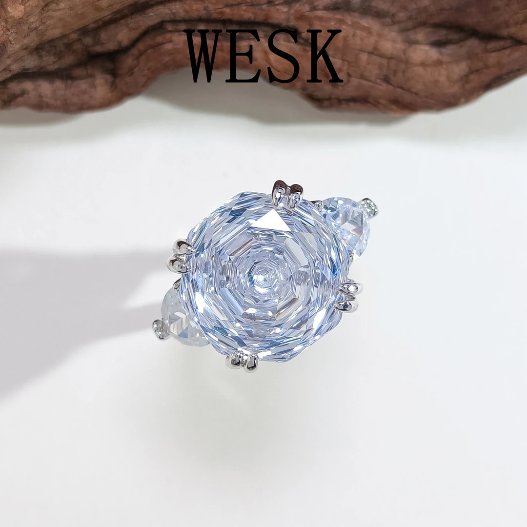 铜合金合成锆石戒指 WHSM-002155【玫瑰之约】戒指气质简约精致