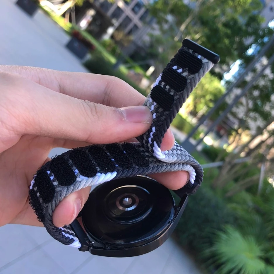 卡容魔术贴华为GT6pro表带watch5弹力编织GT4尼龙GT3腕带小米S4