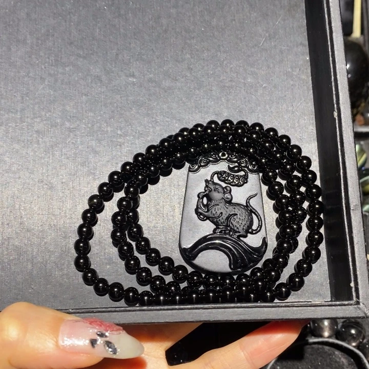 黑曜岩套链未镶嵌半****⁹