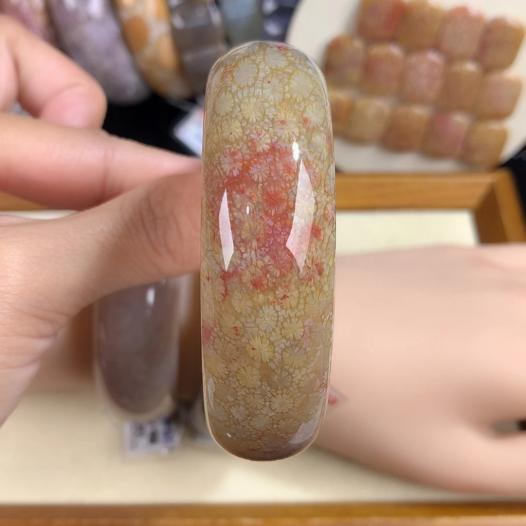 硅化珊瑚（珊瑚玉）未镶嵌吊坠(赠链)26号56圈口