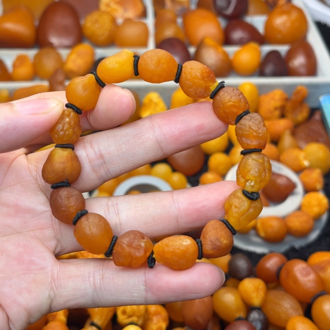 未镶嵌琥珀裸石天然蜜蜡手串