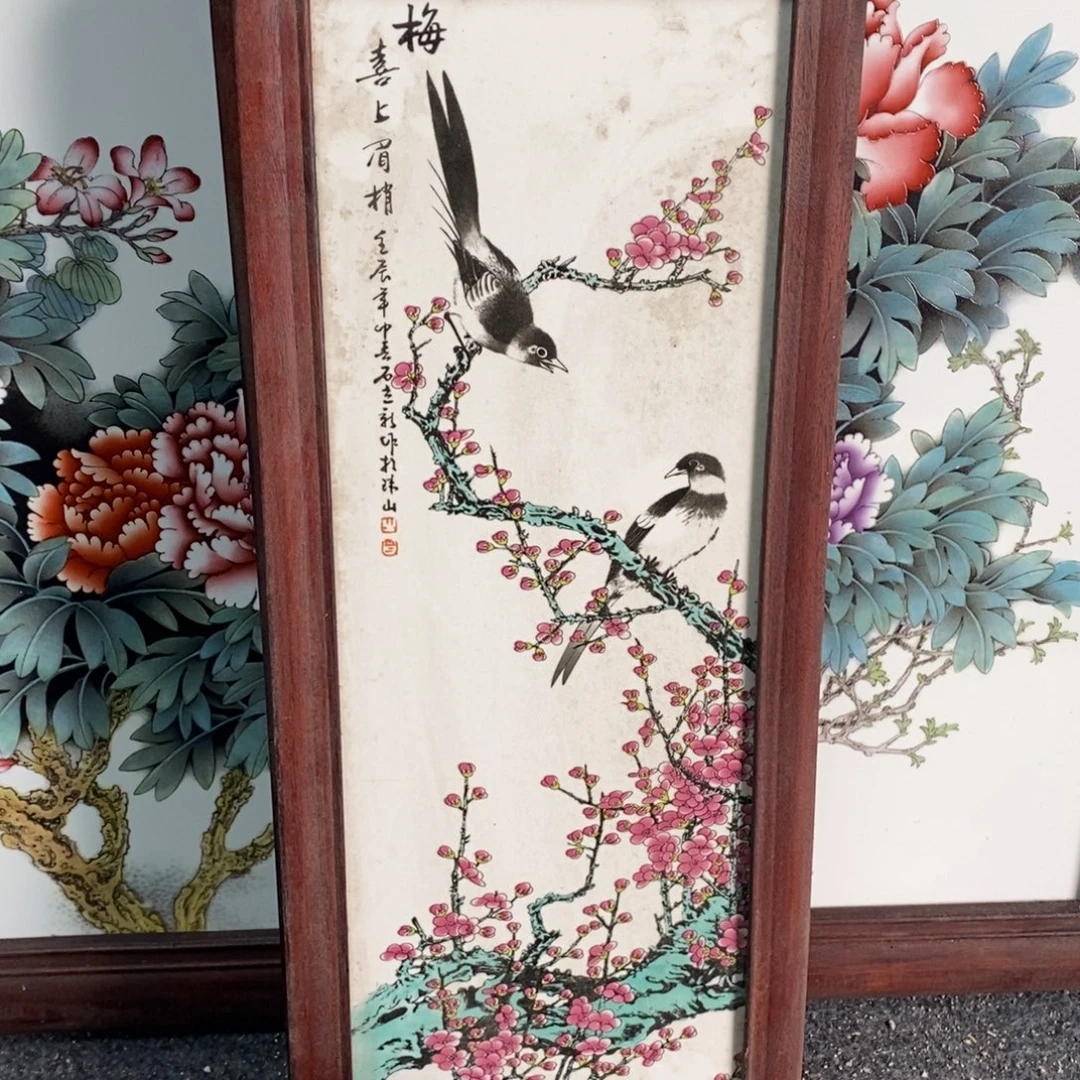 瓷片53*21*1景德镇瓷板画柴窑烧制
