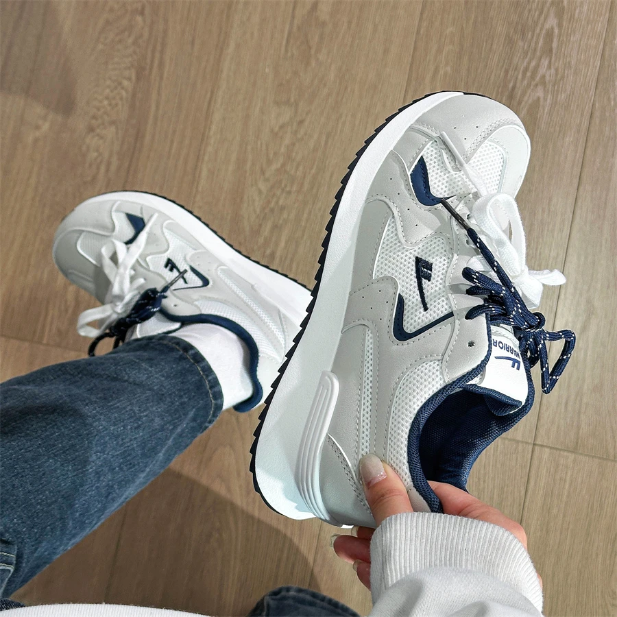 Warrior/回力2026德训鞋女新款网面休闲鞋厚底增高百搭运动鞋女鞋