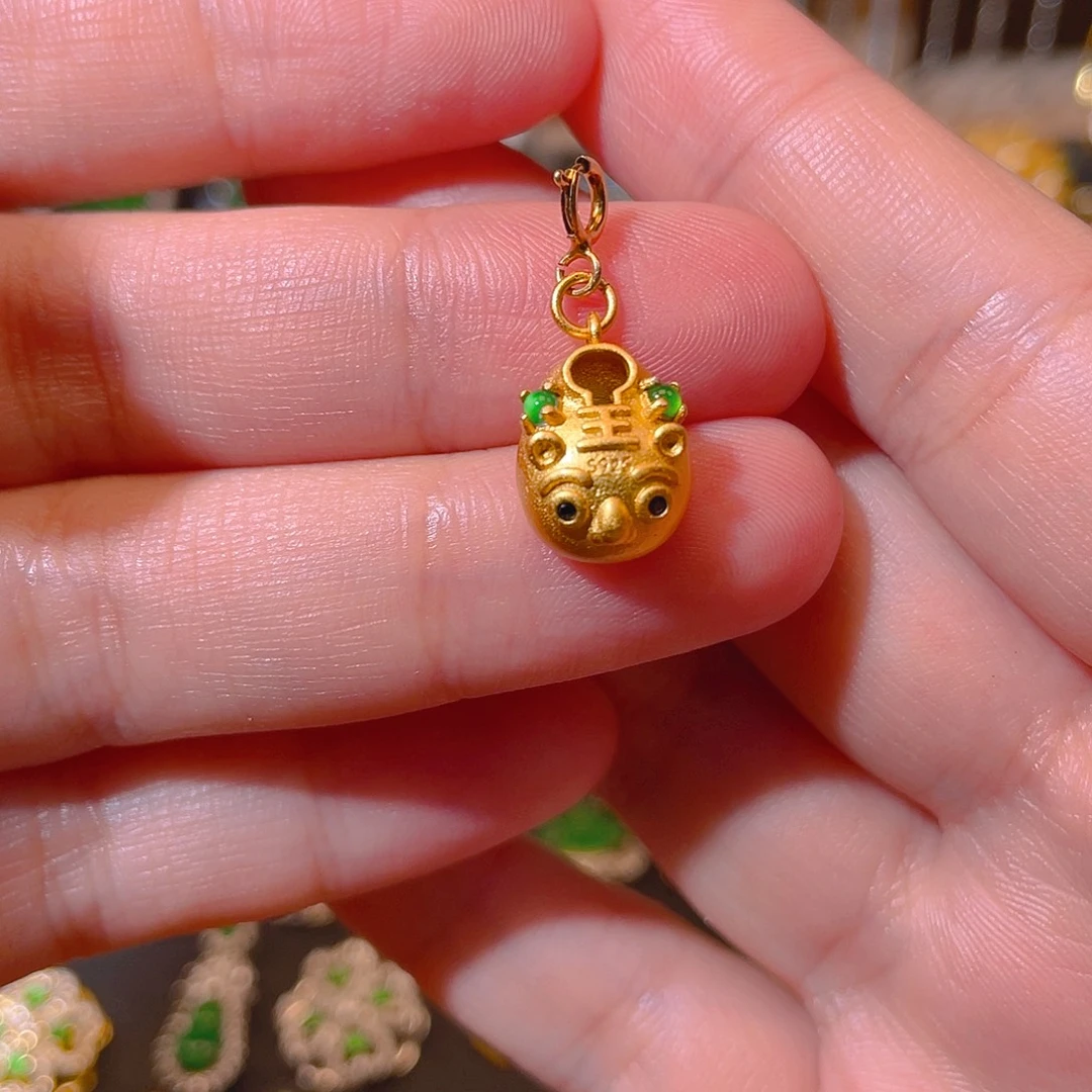 翡翠银S925镶嵌吊坠(不含链)