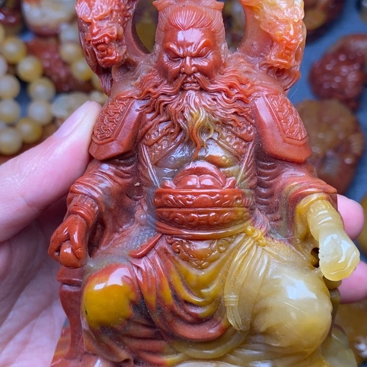 合金石英质玉（黄龙玉）颈饰