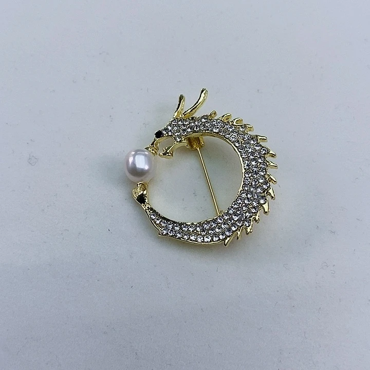 淡水珍珠胸针合金