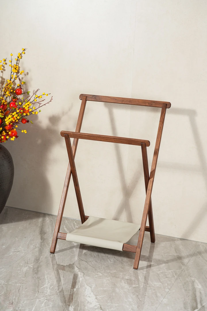 挂衣架落地卧室衣帽架折叠家用床头架简约不占空间