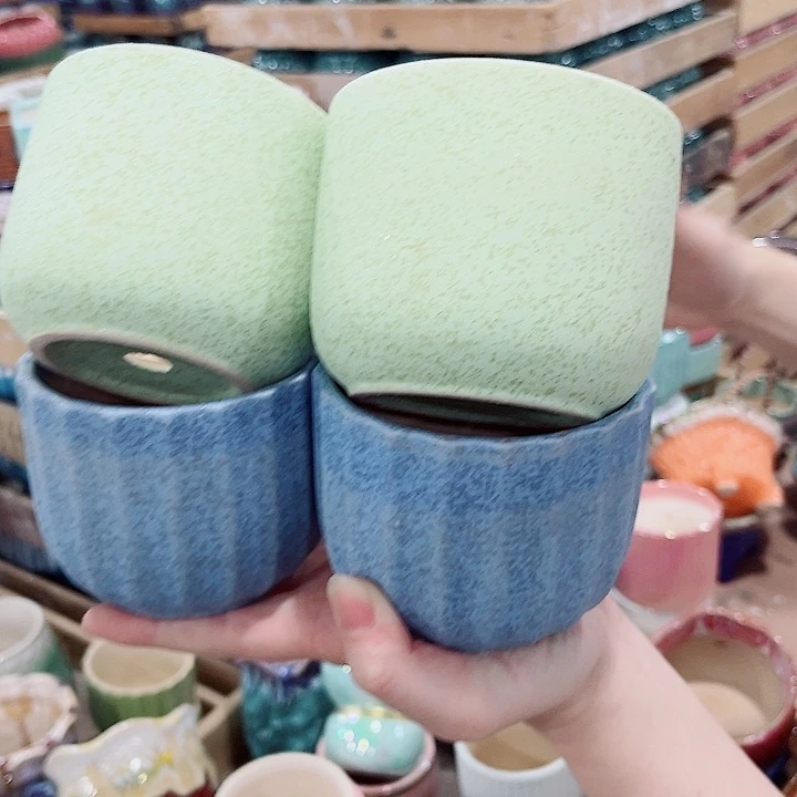 有孔.凑单10元陶瓷花盆发货！