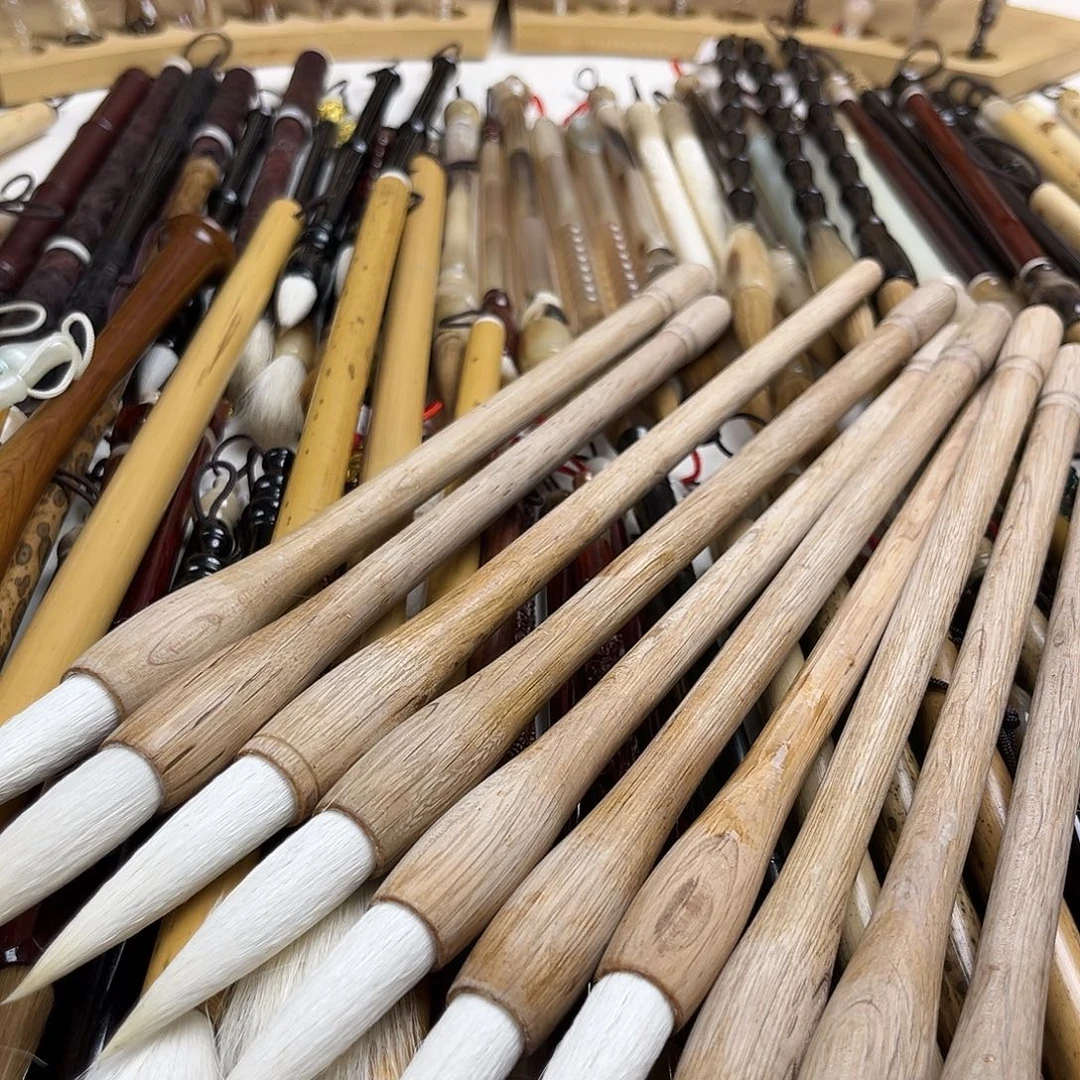 原木杆老羊毫出锋5.0左右口径1.2左右