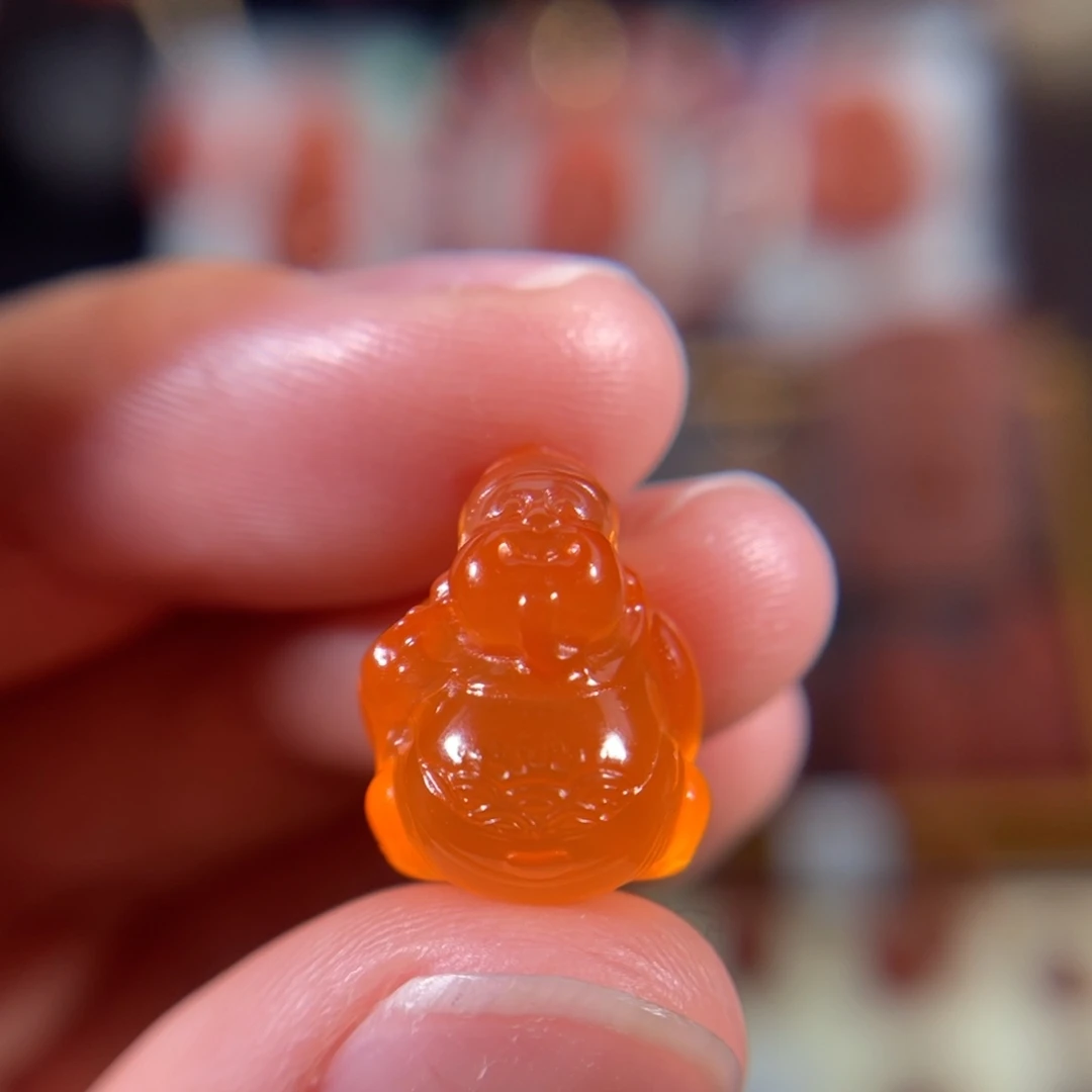 南红玛瑙未镶嵌小财神15.4*12