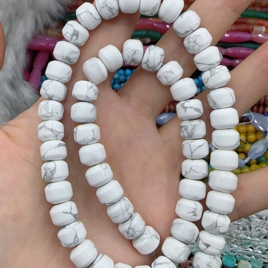 玛瑙/玉髓未镶嵌珠宝半成品天然白松车轮一条卡9