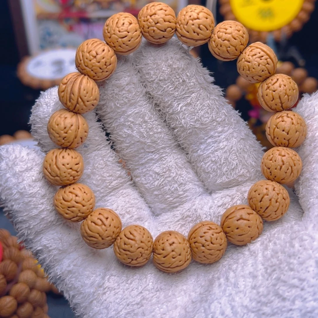 桃核手串1.4肥脐小太阳