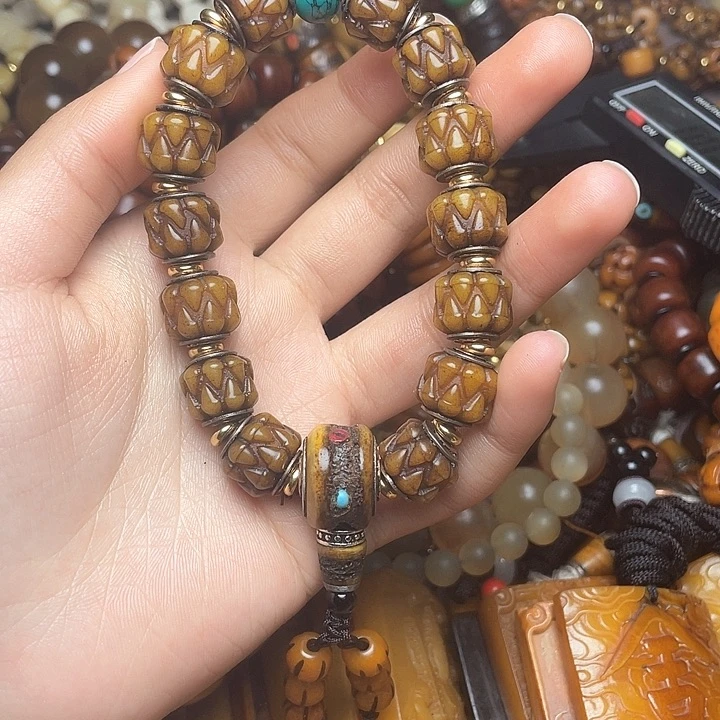 牛骨手串/手链牦牛骨吞金兽手持