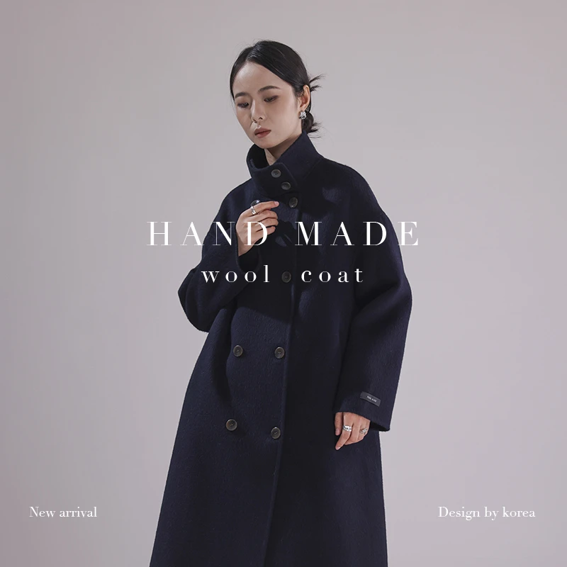 【子奇专属】YM 516  羊毛大衣时尚休闲毛呢中长款经典双面呢秋冬