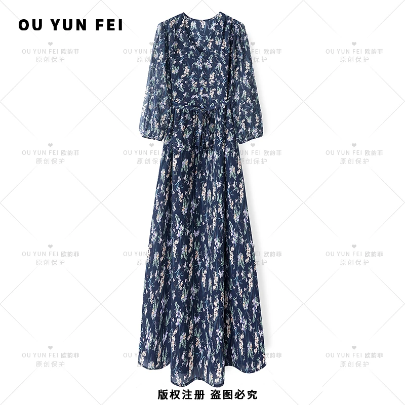 女装连衣裙气质轻奢时尚春夏保护设计师休闲女士夏季F1546