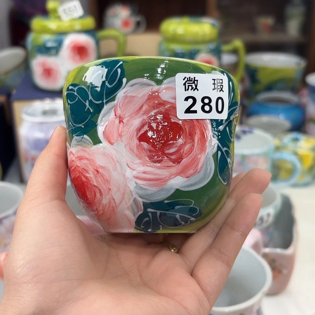 景德镇手绘高温釉下彩陶瓷茶具