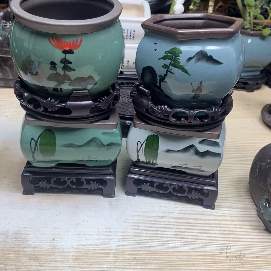 瓷片陶瓷花盆陶瓷艺术