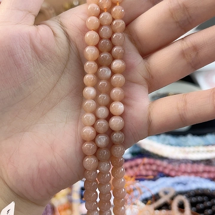 玛瑙/玉髓手链合金橙月光8