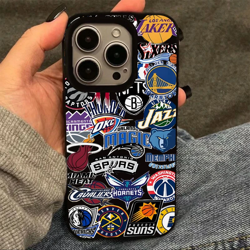 GGBondNBA队标适用iPhone16果冻苹果15手机壳华为vivo小米oppo套