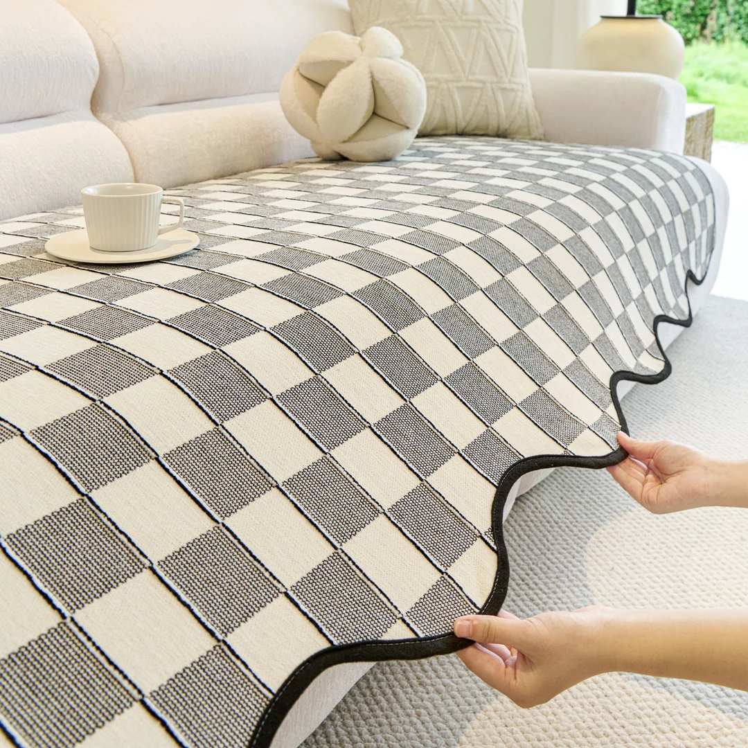 虹原风尚雪尼尔沙发垫四季通用2025新款高级感固定防滑坐垫直排