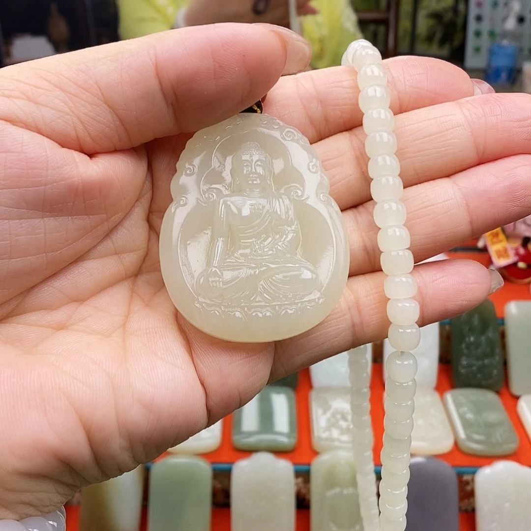 颈饰未镶嵌和田玉风**丽