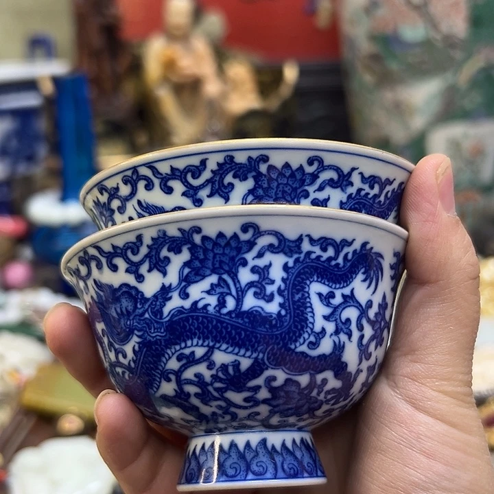 摆件半**过茶杯，紫砂壶茶具