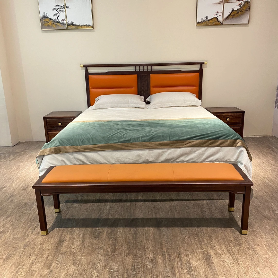 802#实木大床轻奢新中式古典主卧简约新中式